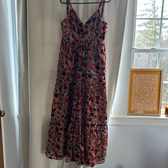 Hutch Mauve Floral V-Neck Maxi Jumpsuit - Picture 5 of 9